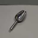 Metal Ice Scoop 6 Oz, Kitchen Ice Scooper for Ice Maker, Small Food Scoops for Bar Party Wedding Pet Dog Food, Stainless Steel Silver