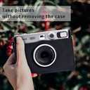 CAIYOULE Mini EVO Case, Protective Case for Fujifilm Instax Mini EVO Instant Digital Hybrid Camera, Mini EVO Accessories with PU Leather Bag and Screen Protector (Vintage Black)