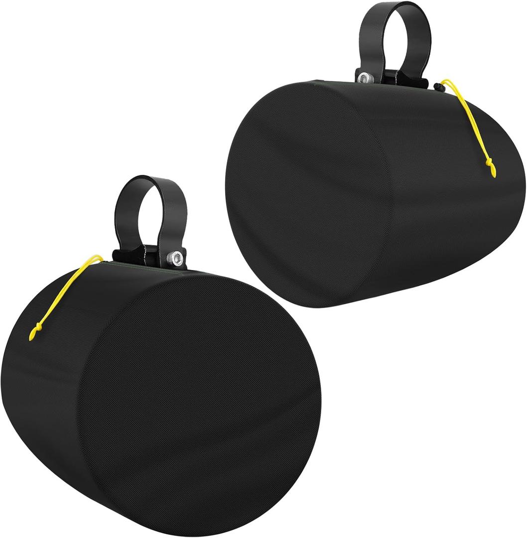 2 Packs Boat Speaker Cover, 800D Oxford Cloth Marine Wakeboard Tower Speaker Cover Waterproof, UV Resistant, Dustproof(H 7.5" x W 7.5" x D 8")