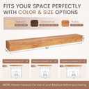 G GOOD GAIN Fireplace Mantel 60 inch - Handcrafted Rustic Solid Wood Mantel l Floating Shelves Decor for Wall, Bedroom, TV, Books, Livingroom.Rustic60x8x5
