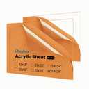 Plexiglass Sheets 1/8" Thick (3mm) Acrylic Sheets - Clear Acrylic Sheet, 24” x 36” (2 Pack) Set for Displays – for Signs - Cast Plexiglass Sheet for DIY Projects