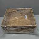 Jumbo Wicker Basket, Rectangular Wicker Baskets for Storage, Water Hyacinth Extra Large Storage Baskets, Shelf Basket with Built-in Handles-1 Pack (Natural)