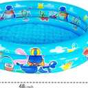 3 Rings Kiddie Pool for Toddler, 48X12Kids Swimming Pool, Inflatable Baby Ball Pit Pool, Small Infant Pool (Blue)