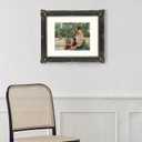 11x14 Picture Frame with Mat for 8x10, Vintage Black Poster Frame with Gold Accents, Gothic Photo Display for Gallery Wall and Tabletop, Hand-Painted Floral Design Living Rooms Entryways Mantelpiece Dcor