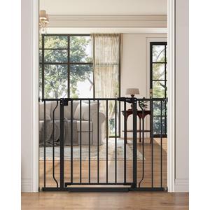 Baby Gate Auto Close, 29"-40" Dog Gate Indoor for Stairs & Doorways
Pressure Mounted Adjustable Pet Gate Indoor, Easy Walk Through No Drilling Child Gate for Baby & Pet Stroller Friendly, Black