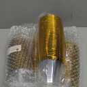 WELLIFE 120 PCS Gold Plastic Cups,9 oz Clear Plastic Cups,Disposable Glasses for Party and Wedding