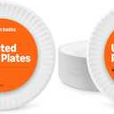 Amazon Basics 9" Uncoated White Paper Plates 2 Pack (200 count)