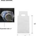 500 Pack Drink Carrier for Delivery, Plastic Drinking Bags with Handle, To Go Clear 1-Cup Packaging Poly Bags for Take Out Beverage Coffee Juice, Single Cup Holder for Stores Restaurant