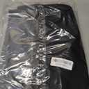 XWZO Kitchen Valances Curtains for Windows Living Room Bedroom Bathroom Toppers Farmhouse Style Rustic Dinning Room Thermal Insulated Rod Pocket, W52 x L18 Inch Length, Black, 2 Pieces