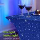 Pureegg Graduation Decorations 2026 Spandex Tablecloth 6ft - 2 Pack, Class of 2026 Blue Fitted Stretch Rectangle Table Cover, Wrinkle-Free Tight Tablecloth for Graduation Party, Banquet