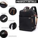 GOLF SUPAGS Laptop Backpack with Separate Laptop Compartment Fits 15.6 Inch Notebook Large Capacity Computer Bag for Women Work Travel College Backpacks (Black)
