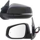 Left Driver Side Mirror fit for Toyota Tacoma 2016-2022 2023 Rear View Door Mirror Black POWER|SIGNAL|HEAT|With Blind Spot Monitor(Partslink TO1320350)(8Pins)