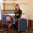 Cosbarn Luggage Sets 5 Piece Suitcases with Wheels, Suitcase Set ABS Hard Case Luggage with TSA Lock Spinner Wheels Durable Travel Luggage
