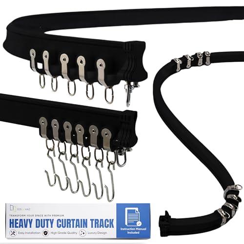 Aluminum Flexible Ceiling Curtain Track 13.1ft, Curtain Track Wall Mount