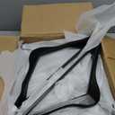 ELONG HOME Solid Wooden Hangers 20 Pack, Wood Suit Hangers with Extra Smooth Finish, Precisely Cut Notches and Chrome Swivel Hook, Wooden Clothes Hangers for Shirt Coat Jacket Dress, Black