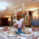 4PCS 5 Arm Candelabra Centerpiece for Table,Floor Candelabra with Acrylic Shade for Wedding 39" Tall Candle Holders for Party Anniversary Concert Reception Gifts candelabros para centros de mesa