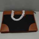 LOVEVOOK Laptop Bag for Women 15.6 lnch,Waterproof Laptops Tote Bags for Womens,Professional Work Bags for Women with Cup Holder,Large Laptop Purse Computer Briefcase Office Teacher Clutch Bag,2 PCS (Black - Chestnut Brown)