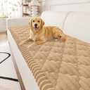 Smiry Pet Couch Covers for Dogs Washable, Non-Slip Fuzzy Couch Covers for 3 Cushion Sofa Pet Friendly, Soft Thick Furniture Protector Sofa Slipcover Mat for Dogs (Camel, 27.6" x 82.7")