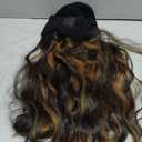 S-noilite Beanie Wig Hair Extensions,18 Inch Long Wavy Hair Extensions with Knitted Hat Wigs for Women Winter Medium Brown with Dark Blonde