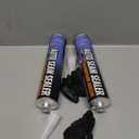 [Black] 2 Pack Professional Automotive Seam Sealer, Paintable Quick-Set Polyurethane Auto Body Seam Sealer for Metal Surfaces of Cars, Trucks, Etc, Includes Gloves & Tip - Black RV Roof Sealant