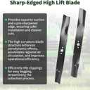 586859604 Mower Blade Compatible with Hus qvarna Pou LAN L421P LC221A LC221AH LC221FH LC221R P160RWD 21 inch Decks, High Lift