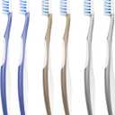 Fremouth Soft Toothbrushes for Adults, Soft Rounded Bristles, Built in Gum Stimulators, 6 Count