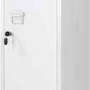 MIOCASA Metal Cabinet Home Office Storage Cabinets with Doors and Shelves Lockable File Cabinet Organizer Coat Lockers for Kids