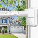 41 to 103 Inch Tension Curtain Rod No Drill White Shower Curtain Rod Extra Long Heavy Duty Tension Rod for Windows, Patio, Bathroom - Renter Friendly Adjustable Curtain Rods