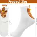 3 Pairs Cat Ball Socks, Cute Cat Socks with Balls 3D Novelty Cotton Animal Sock Funny Crew Sock for Women Girls