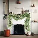 Faux Eucalyptus Garland Plant,Wedding Floral Swag,4Pack Artificial Vines Leaves Greenery Garland for Wedding Backdrop Arch Wall Decor,6 Feet/pcs UV Protected Indoor Outdoo