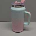 Hydraful 64 oz Tumbler with Handle and Straw - 100% Leak-Proof - Insulated Cup Reusable Stainless Steel Large Water Bottle Travel Mug for Gym, Hiking, and Camping - Gifts for Women Men Him Her (Star_Bubblegum)