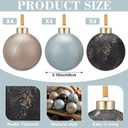 Lunmon 12 Pcs Large Neutral Textured Christmas Ornaments for Tree 3.15 Inch Rustic Vintage Christmas Balls Shatterproof Farmhouse Earth Toned Xmas Baubles for Modern Home Decor DIY Party Gift (Multi Color)