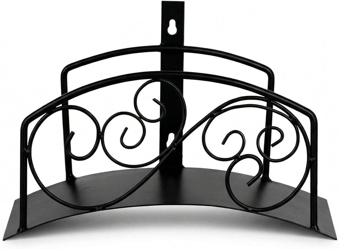 Gardenised Metal Wall-Mount Classic Swirl Hose Holder Heavy-Duty Outdoor Hanger and Water Hose Organizer with Sturdy Reel Hooks & Screws for Yard Lawn Garden Patio Landscaping and Home Use, Bronze