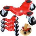 Tallew 4 Pcs 6. 7 Inch Furniture Mover Dolly 3 Wheels Dolly Steel Furniture Mover with Wheels 200 Lbs Load Capacity for Pool Table Home Office Warehouses