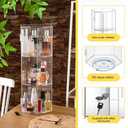 Colingmill 24'' H Rotating Jewelry Display Case with Lock and Keys, 360-degree Locking Acrylic Clear Cabinet for Collectibles, Safe Showcase for Office Retail Store Bread Holder