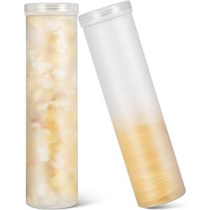 2Pcs Clear Round Crackers Containers Airtight Cookie Keeper Snack Storage Jar for Pastries Chips Donuts Kitchen Pantry Organizer for Home Use
