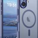 SUPFINE Magnetic for iPhone 17 Case (Compatible with MagSafe)(Military Grade Drop Protection) Translucent Matte Shockproof with Anti-Fingerprint Phone Cover 2025,Lavender Gray