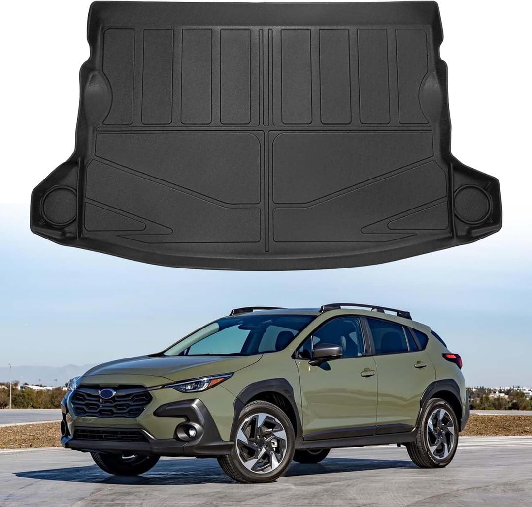 Powerty Cargo Mat Compatible for Subaru Crosstrek 2024 2025 2026 Accessories All Weather Cargo Liner TPE Rear Trunk Mat