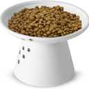 Elevated Ceramic Cat Bowl  6.2 Inch Extra Wide Raised Whisker Friendly Bowls  Feeding Dish for Whisker Fatigue  Shallow Bowl for Indoor Cat Food and Water