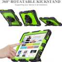 SEYMAC stock Case for Samsung Galaxy Tab A7 Lite 8.7'' with Screen Protector Pencil Holder [360 Rotating Hand Strap] &Stand, Drop-Proof Case for Samsung A7 Lite 2021 SM-T220/T225/T227, Green/Black