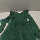 Arshiner Toddler Tulle Dress Little Girls Fall Winter Casual Kids Christmas Xmas Green Holiday Outfits, Height 110