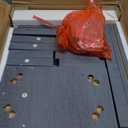 Small Farmhouse Nightstand, Wood Night Stand Set, End Table with Drawer, Small Rustic Wooden Bedside Table, Bed Side Table for Bedroom, Blue end Table with Storage for Bedroom LET512LR