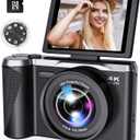 4K Digital Camera for Photography, 56MP Autofocus Vlogging Camera with 3" 180 Flip Screen, 16X Zoom Compact Travel Camera for Beginners & Teens with 32GB SD Card Included
