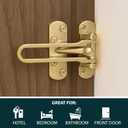 Mega Handles Safety Door Lock 2026 Version, Heavy-Duty Zinc Alloy 4.2" Door Lock, Swing Bar Door Guard, Safety Childproof Reinforcement Door Stopper for Kids (Satin Brass)