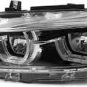 63117419629 Driver Side Headlight W/O AFS Compatible with 2015-2018 3 Series F30 320i/330i/330e/328d/328i/340i (Left)