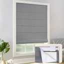 LazBlinds Cordless Roman Shades - No Drill Easy Install Light Filtering Window Blinds, Thermal Insulated Room Darkening with UV Blocking for Bedroom/Living Room, Window Size 31" W x 48" H, Charcoal