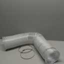 Heavy PVC Dust Collection Hose 5" x 10', Puncture Resistant PVC Dust Collection Hose with Carbon Steel Wire Coil for Woodworking, Workshops, Dust Collectors