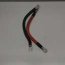 1/0 AWG Flexible Battery Cable with 5/16" Terminals - OFC Pure Copper Inverter & Welding Wire for Automotive Solar RV Motorcycle (Red + Black 1FT Pair)
