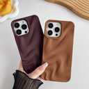 Caseative for iPhone 15 Pro Max Case,Water Ripple Pattern Wave Phone Case (Black)