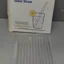 HeykirHome 10-Pack Reusable Glass Straw,Size 8.5''x10 MM,Including 5 Straight and 5 Bent with 2 Cleaning Brush- Perfect For Smoothies, Tea, Juice